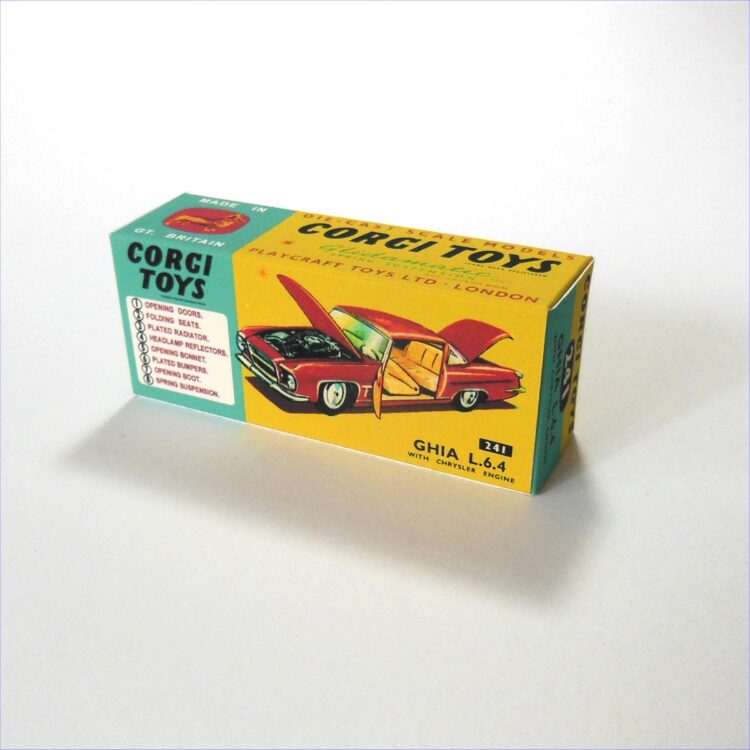 Corgi Toys  241 Ghia L.6.4 with Chrysler Engine Empty Repro Box