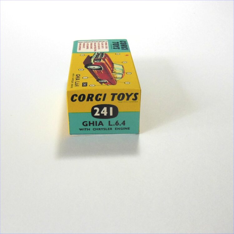 Corgi Toys  241 Ghia L.6.4 with Chrysler Engine Empty Repro Box - Image 3