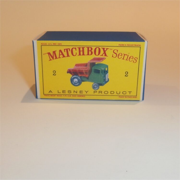 Matchbox Lesney  2c Muir Hill Dumper Empty D Style Repro Box