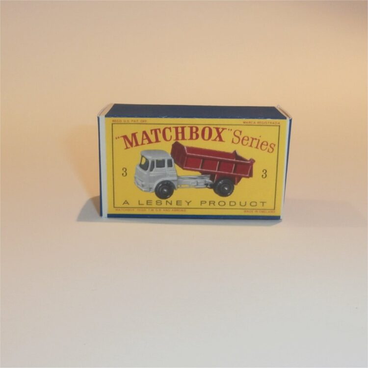 Matchbox Lesney  3b Bedford Tipper Truck Empty D Style Repro Box