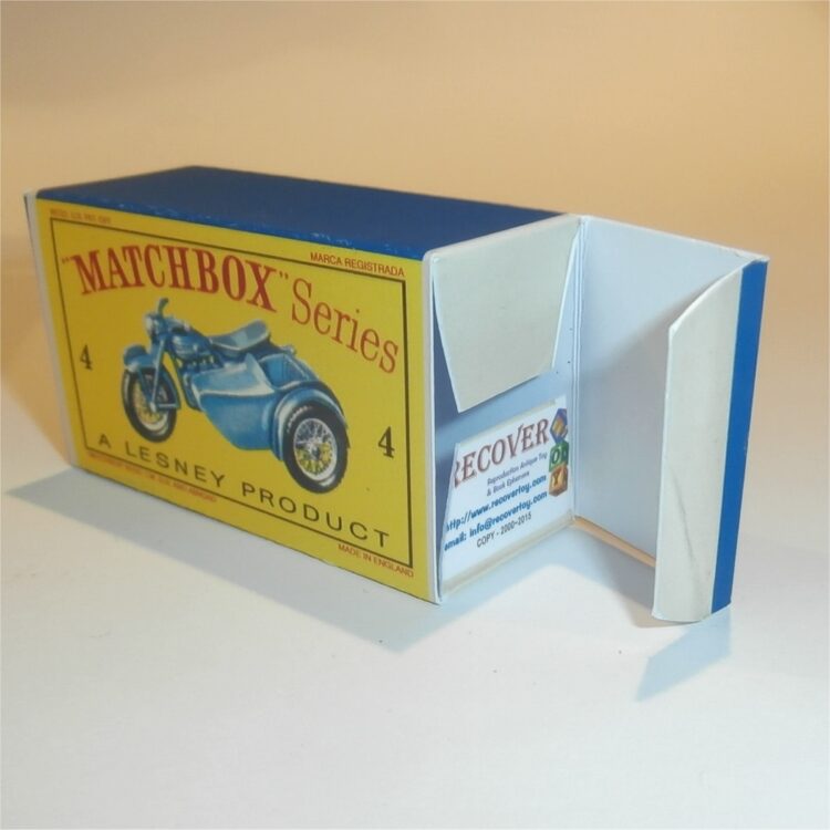 Matchbox Lesney  4c Triumph Motor Cycle Empty D Style Repro Box - Image 4