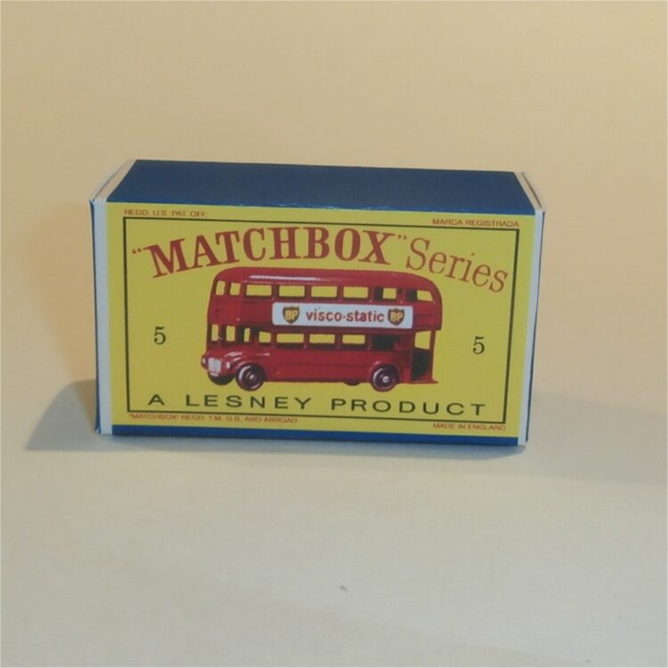 Matchbox Lesney  5c London Bus Empty D Style Repro Box