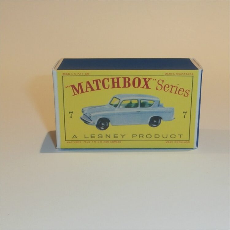 Matchbox Lesney  7b Ford Anglia Empty D Style Repro Box