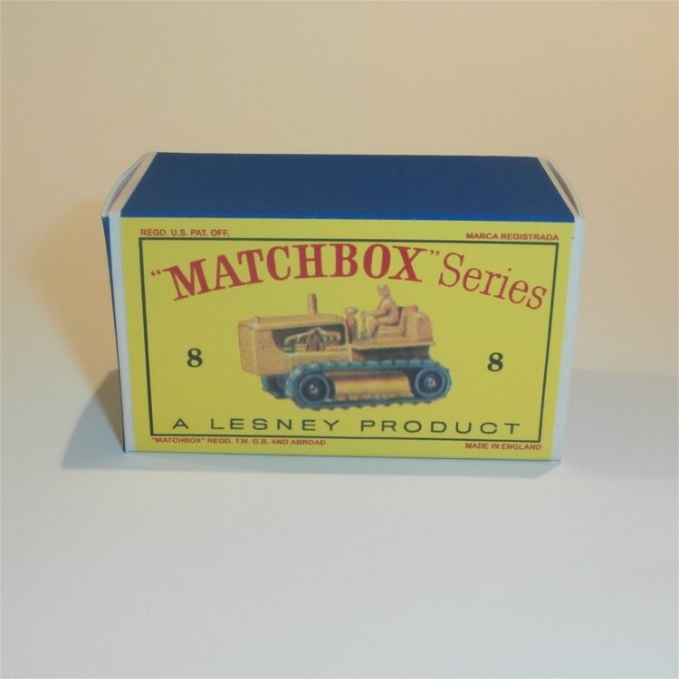 Matchbox Lesney  8c Caterpillar Tractor Empty D Style Repro Box